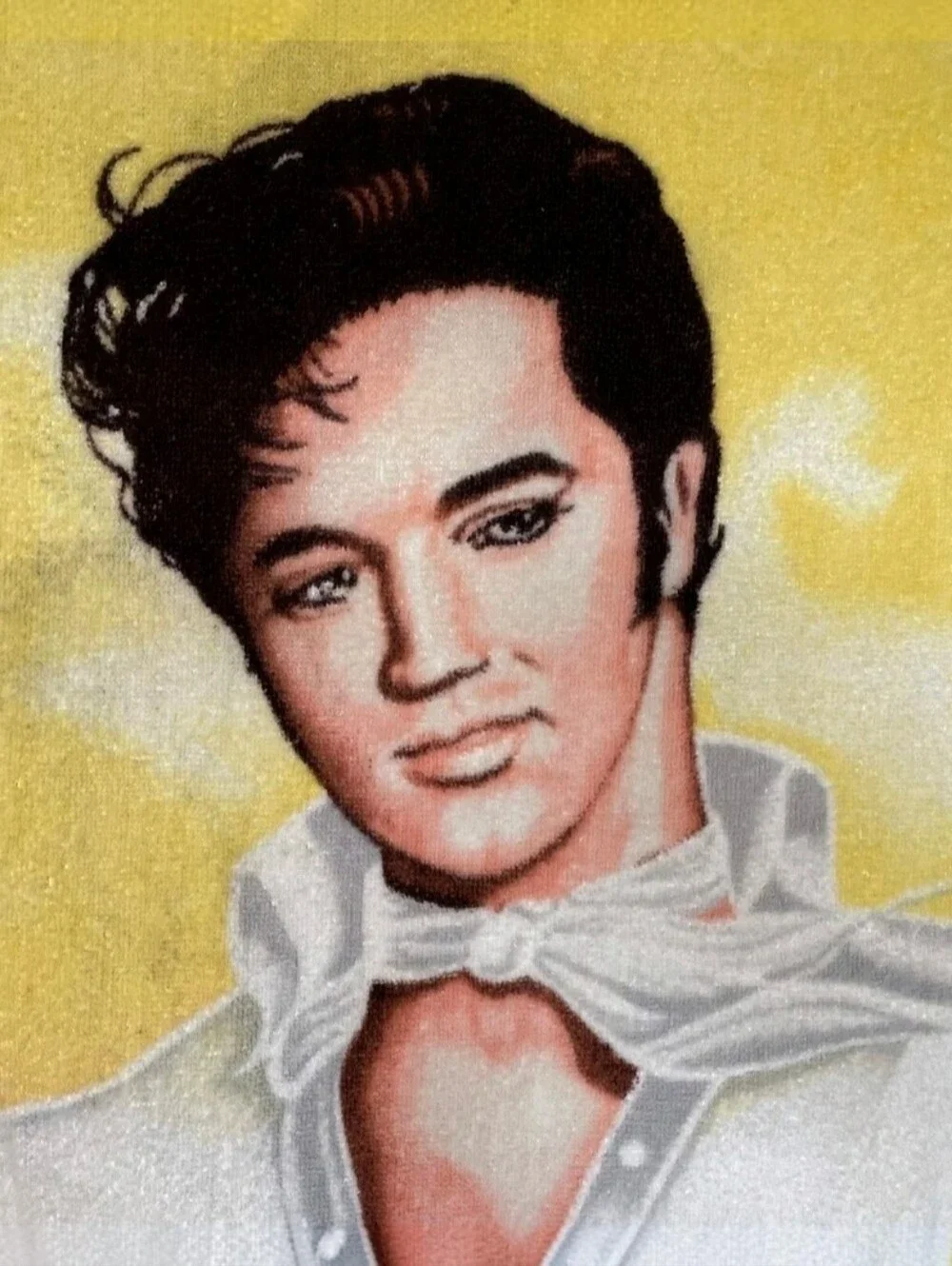 Cotton beach towel, Elvis Presley 1985 vintage collectible